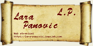 Lara Panović vizit kartica